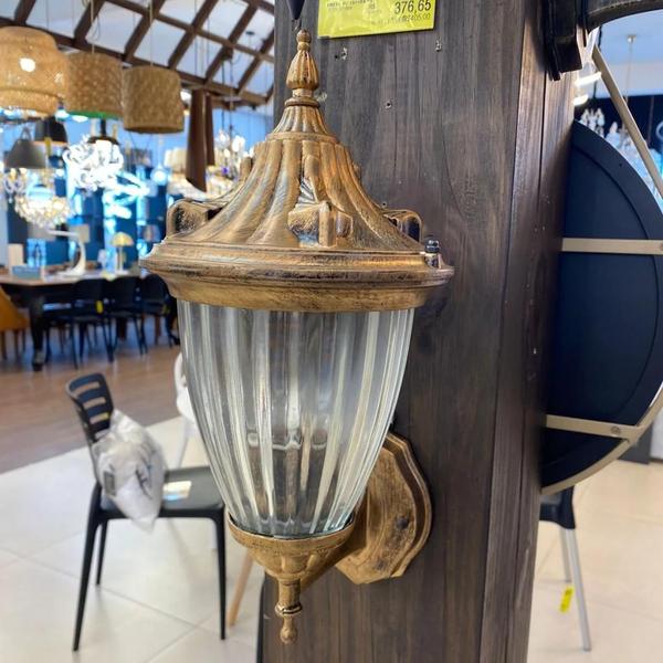 Arandela Tupiara York2 Dourado Jat 1 Lamp E27 1101 Ov - Casa Chafariz Imagem de Arandela Tupiara York2 Dourado Jat 1 Lamp E27 1101 Ov