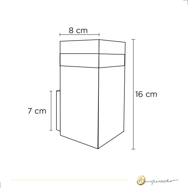 Imagem de Arandela Vitro Box 9W 2700K IP65 Preta  LM2231