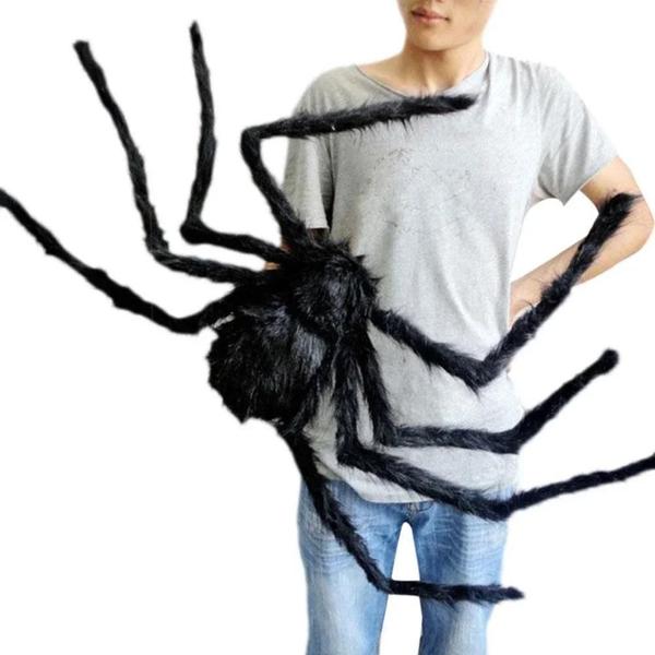 Imagem de Aranha de Pelúcia Gigante para Decoração de Halloween - Adereço para Festa e Brincadeiras