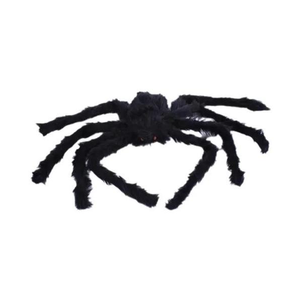 Imagem de Aranha de Pelúcia Gigante para Decoração de Halloween - Adereço para Festa e Brincadeiras