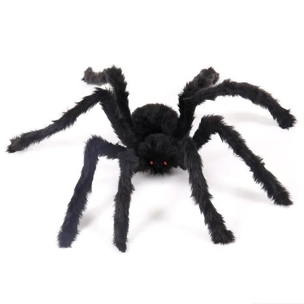 Imagem de Aranha de Pelúcia Gigante para Halloween - Decoração de Festa e Adereço para Exterior