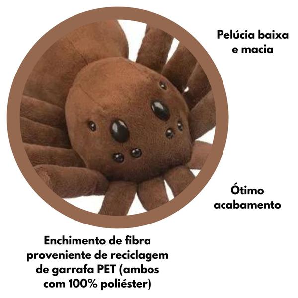 Imagem de Aranha de Pelúcia Marrom Super Macia