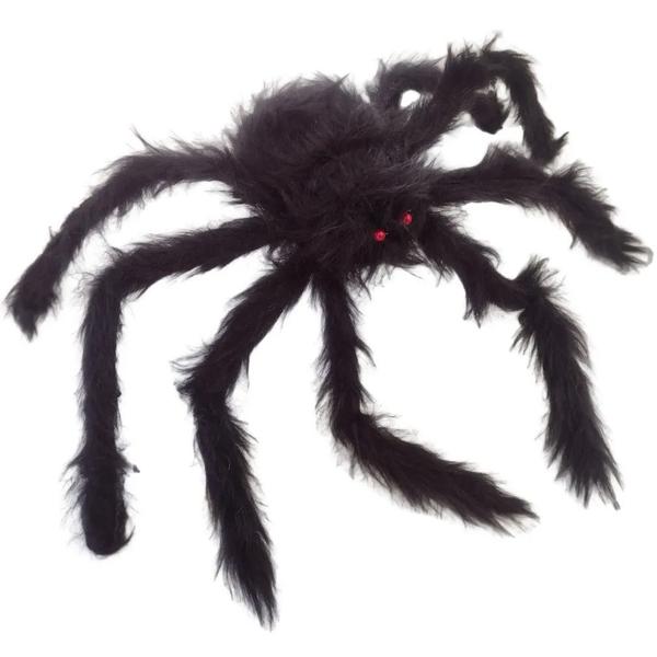 Imagem de Aranha de Pelúcia Preta Grande de Halloween 75cm