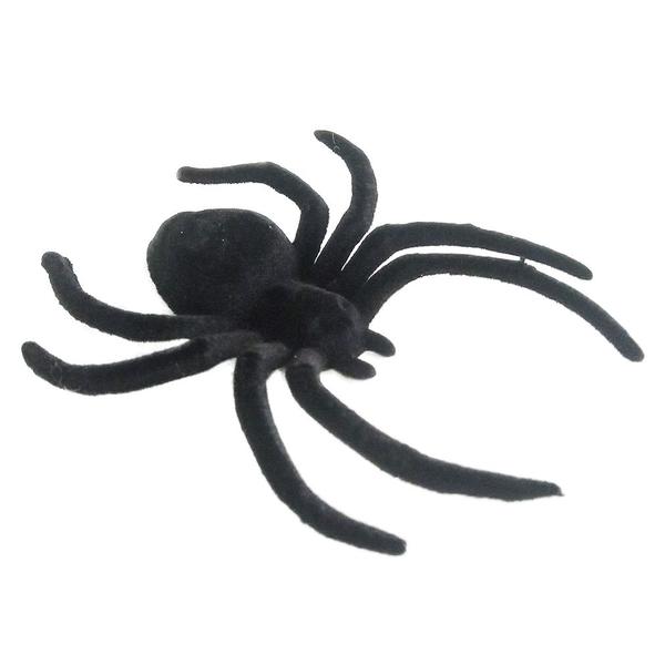 Imagem de Aranha Halloween Preta de Veludo Luxo 4 Unidades