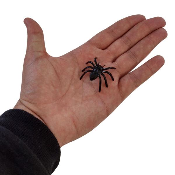 Imagem de Aranha Halloween Preta Mini de Plástico 24 Unidades