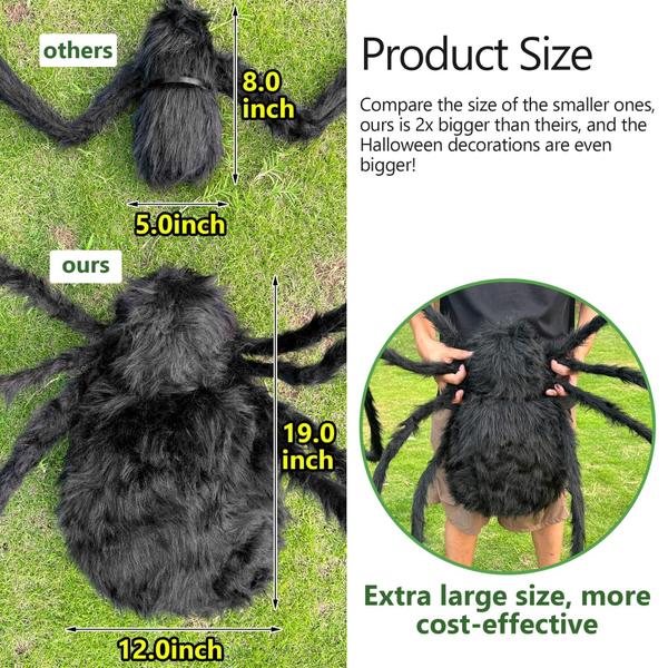 Imagem de Aranha inflável BEABOO Halloween de 12 pés para decoração x2