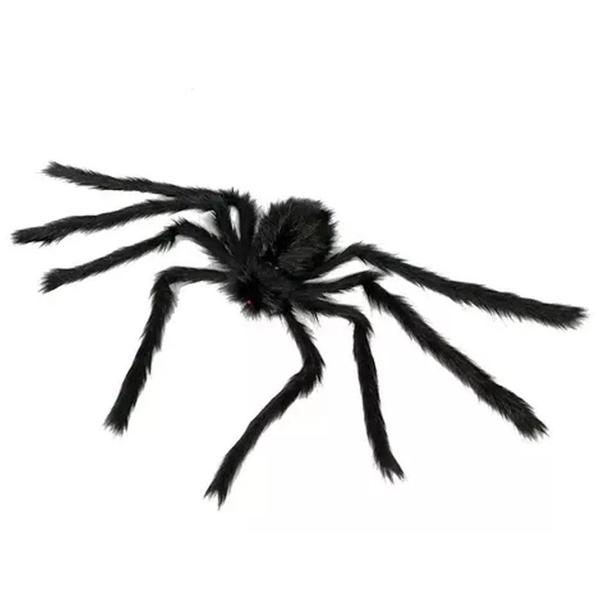 Imagem de Aranha Peluda Pequena Preta Decorativa Halloween Ydh