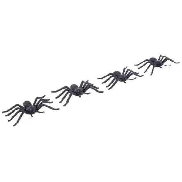 Aranha Preta de Plástico Decoração Halloween - 12 Unidades - Cromus Imagem de Aranha Preta de Plástico Decoração Halloween - 12 Unidades