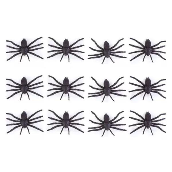 Aranha Preta de Plástico Decoração Halloween - 12 Unidades - Cromus Imagem de Aranha Preta de Plástico Decoração Halloween - 12 Unidades