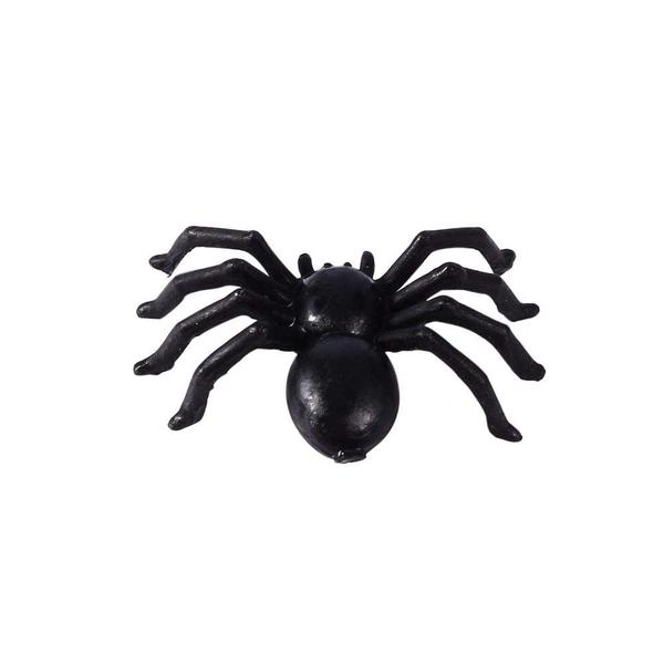 Imagem de Aranhas decorativas Sorandy Halloween 50 unidades de plástico preto de 2 cm