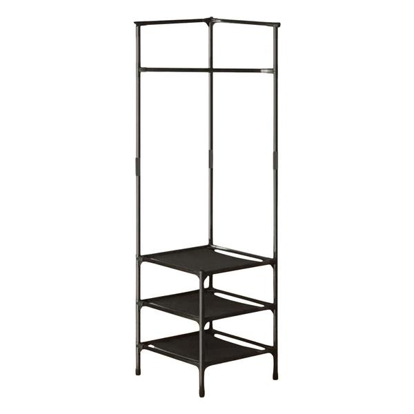 Arara Cabideira de Canto Prateleira 3 Andares Rack Sapateira Gancho Casaco Multiuso Calçado Chinelo Roupa Blusa Organização Versatil Resistente - AB MIDIA Imagem de Arara Cabideira de Canto Prateleira 3 Andares Rack Sapateira Gancho Casaco Multiuso Calçado Chinelo Roupa Blusa Organização Versatil Resistente