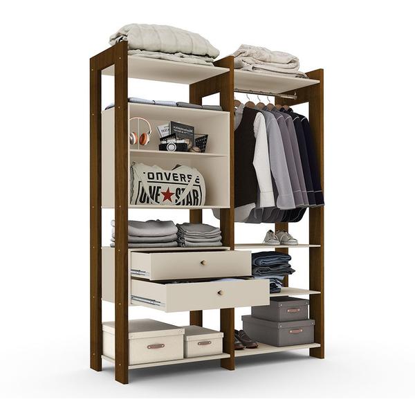 Imagem de Arara Closet Toronto Luxo para Quarto  Malbec/off White - Luapa