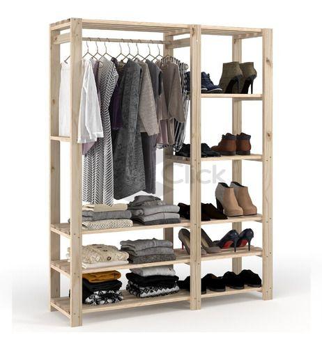 arara com prateleira Para organizaçao espaçosa - Decore com Amor Imagem de arara com prateleira Para organizaçao espaçosa