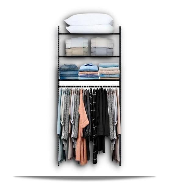 Arara de parede plus - 1,00 Smart Black - Casa Expressa Imagem de Arara de parede plus - 1,00 Smart Black