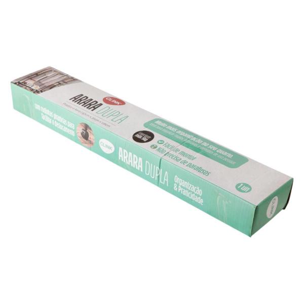 Arara Dupla Cabideiro Closet Plástico E Ferro Clink 5Kg Top Imagem de Arara Dupla Cabideiro Closet Plástico E Ferro Clink 5Kg Top