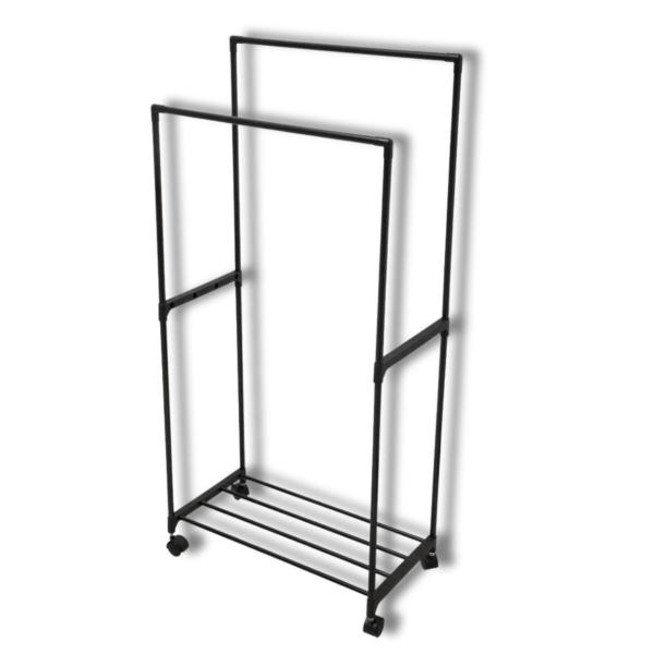 Arara Dupla Cabideiro Closet Plástico E Ferro Clink 5Kg Top Imagem de Arara Dupla Cabideiro Closet Plástico E Ferro Clink 5Kg Top