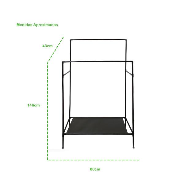 Imagem de Arara Dupla Casita Multiuso Desmontável 80x43x146cm