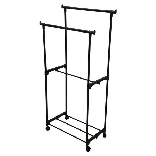 Arara Dupla Closet Cabideiro Plástico E Ferro Clink 5Kg Top Imagem de Arara Dupla Closet Cabideiro Plástico E Ferro Clink 5Kg Top