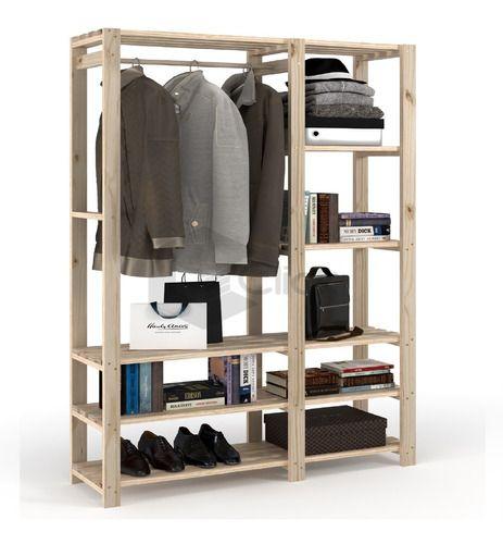 Arara + Estante Espositor De Roupa Com Prateleira - Decore com Amor Imagem de Arara + Estante Espositor De Roupa Com Prateleira