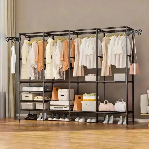 Arara Para Roupas Closet Cabideiro e Sapateira Organizadora Multiuso 4 Partes - BrinqLar Arara Para Roupas Closet Cabideiro e Sapateira Organizadora Multiuso 4 Partes - BrinqLar