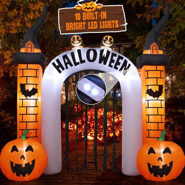 Imagem de Archway inflável BeSlowe Halloween de 3,3 m com luzes LED