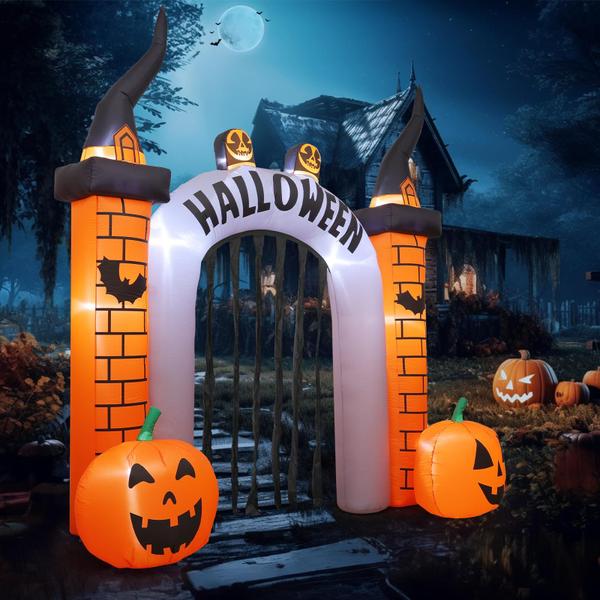 Imagem de Archway inflável BeSlowe Halloween de 3,3 m com luzes LED