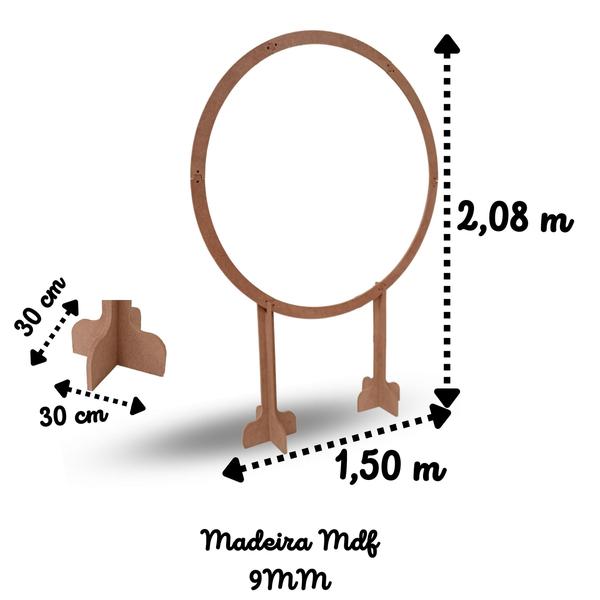 Imagem de Arco De Festa Painel Redondo Mdf Resistente Desmontável