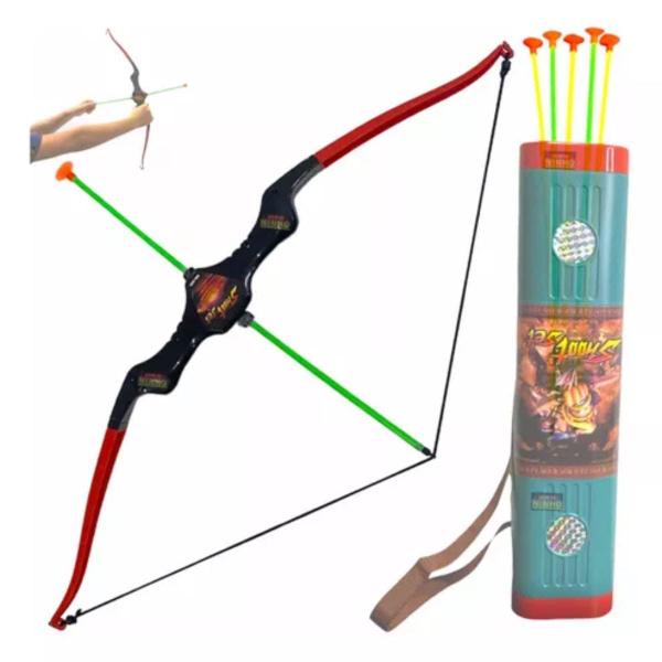 Imagem de Arco e Flecha do Arqueiro com Bolsa Brinquedo Infantil de Lançamento