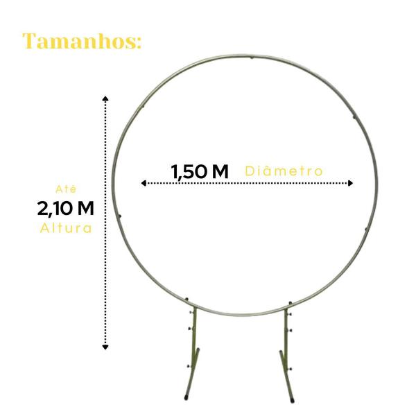 Imagem de Arco Redondo Prata Para Festas E Decorações, 1,50