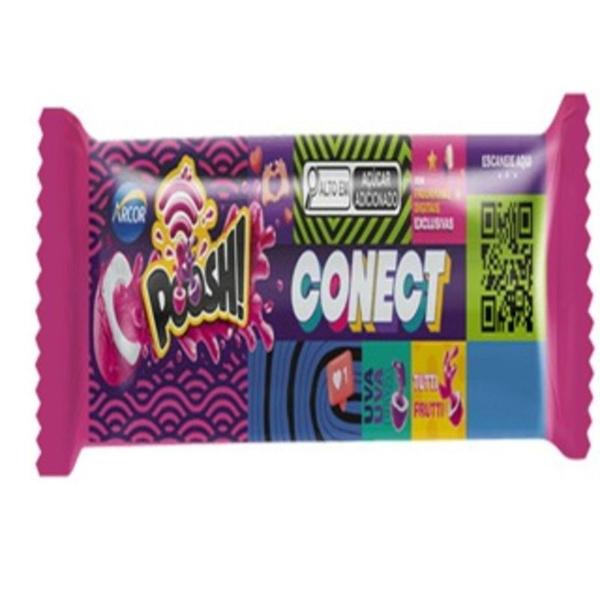 Arcor Chiclete Poosh Conect sabor Uva e Tutti frutti 20 gramas Imagem de Arcor Chiclete Poosh Conect sabor Uva e Tutti frutti 20 gramas