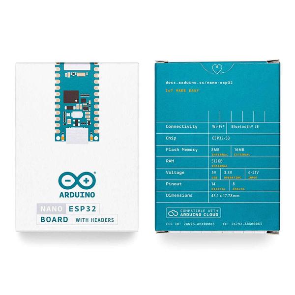 Imagem de Arduino Nano Esp32 Com Cabeçalho - ABX00083 Original