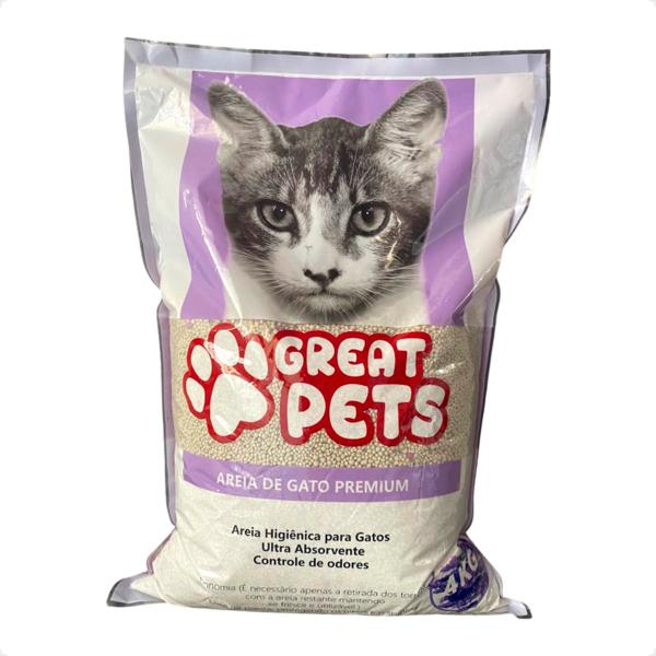 Imagem de Areia Bentonita Esférica Premium Lavanda Great Pets para Gatos - 4 Kg