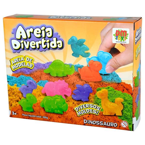 Imagem de Areia De Modelar Brinquedo Infantil Sensorial 300g Divertida Colorida - Dm Toys