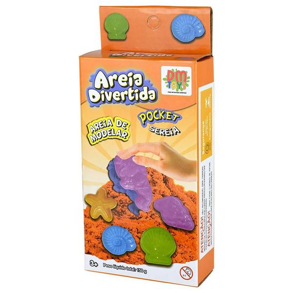 Imagem de Areia Divertida De Modelar Sensorial Pocket Sereia 150g - Dm Toys