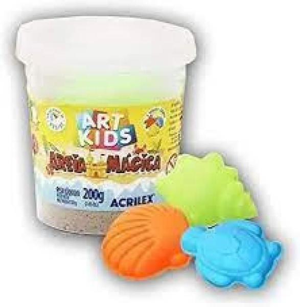 Areia magica 200g 059120000 - ACRILEX - BRINQUEDO Imagem de Areia magica 200g 059120000