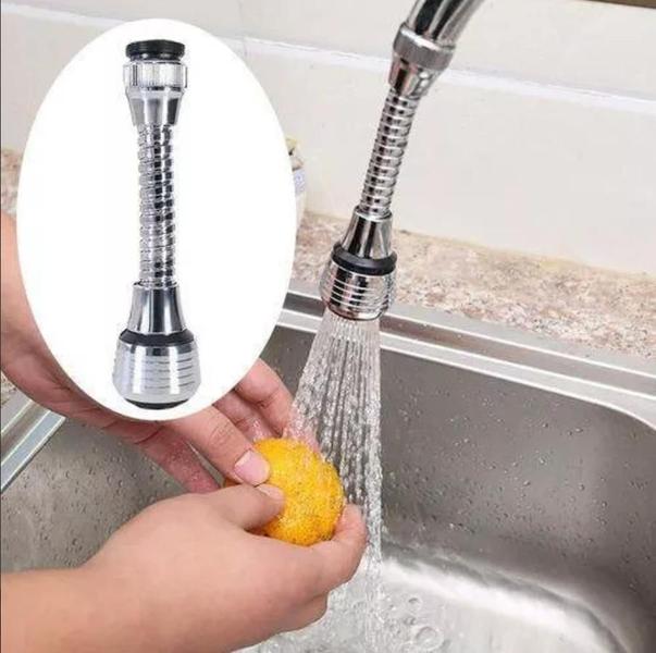 Arejador Extensor Flexível Cromado Para Torneira De Cozinha - Novo Seculo Imagem de Arejador Extensor Flexível Cromado Para Torneira De Cozinha