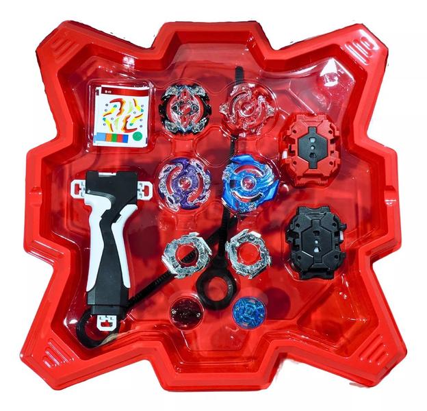 Imagem de Arena Batalha Gyro Combat Com 2 Beyblades + Arena + Lançadores