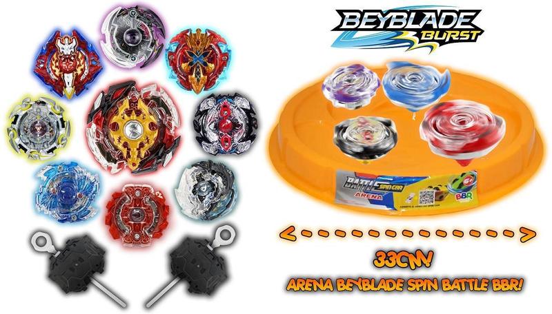 Imagem de Arena Beyblade + 4 Beyblade Burst 2 Lançador Rantaro Daigo