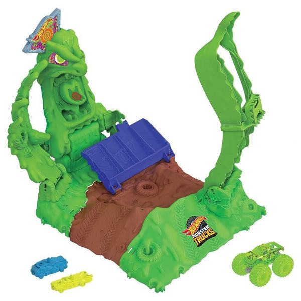 Imagem de Arena Hot Wheels Monster Trucks Glow In Dark Gunkster Mattel