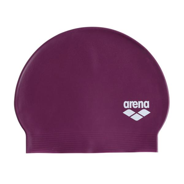 Arena Soft Latex Swim Cap para Mulheres e Homens, Estampas e Cores Sólidas, Framboesa Escura Imagem de Arena Soft Latex Swim Cap para Mulheres e Homens, Estampas e Cores Sólidas, Framboesa Escura