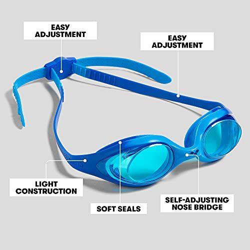 Imagem de arena Spider Jr Youth Swim Goggles, Preto / Branco / Claro, Não-Espelho