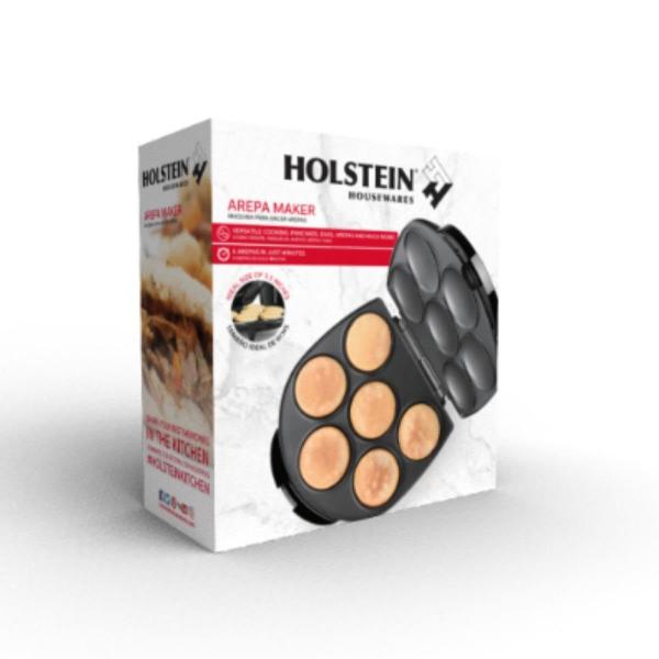 Imagem de Arepas Maker Holstein Housewares, antiaderente, 6 seções, preto