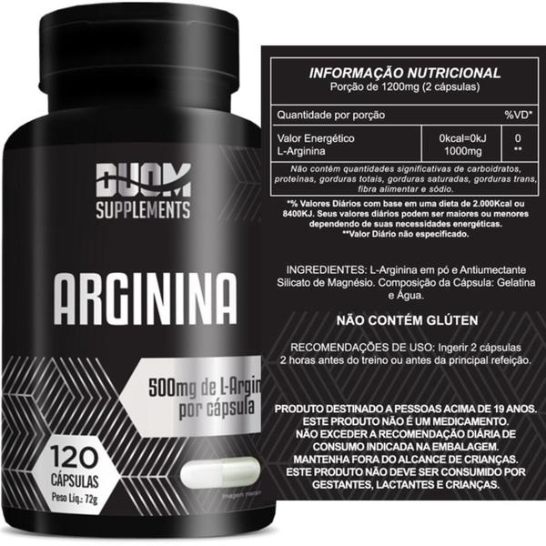 Imagem de Arginina 500mg 120 cápsulas duom