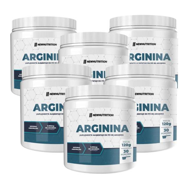 Imagem de Arginina Com Cálcio E Fósforo 120g New Nutrition 6 unidades