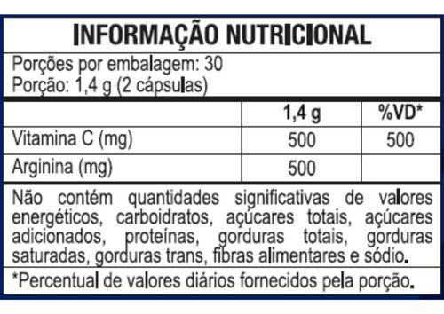 Imagem de Arginina com Vitamina C 2 X 60 Cápsulas Duom