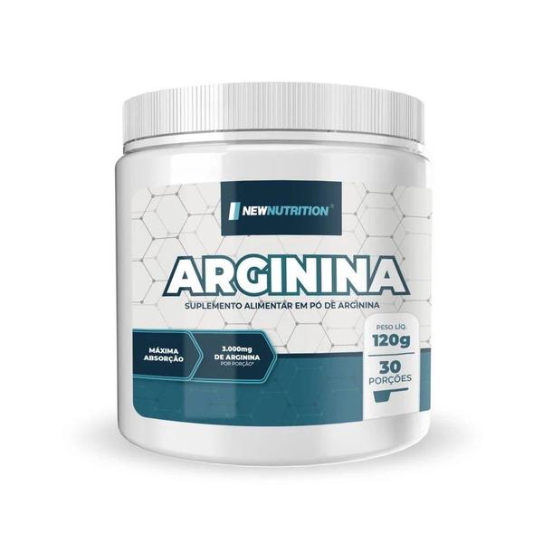 Arginina Pura Em Pó 120g - New Nutrition Imagem de Arginina Pura Em Pó 120g - New Nutrition