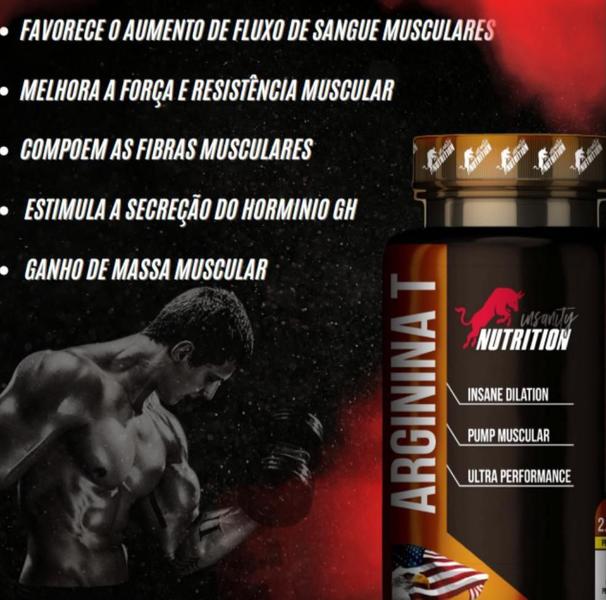 Imagem de Arginina T 2.200Mg 90 Cpas Insanity Nutrition