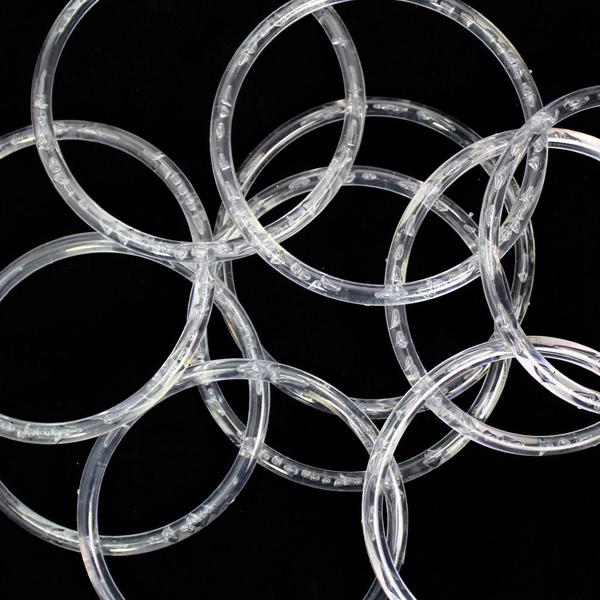 Imagem de Argola 15cm Transparente 9mm de Espessura Para Artesanato 10 Unidades