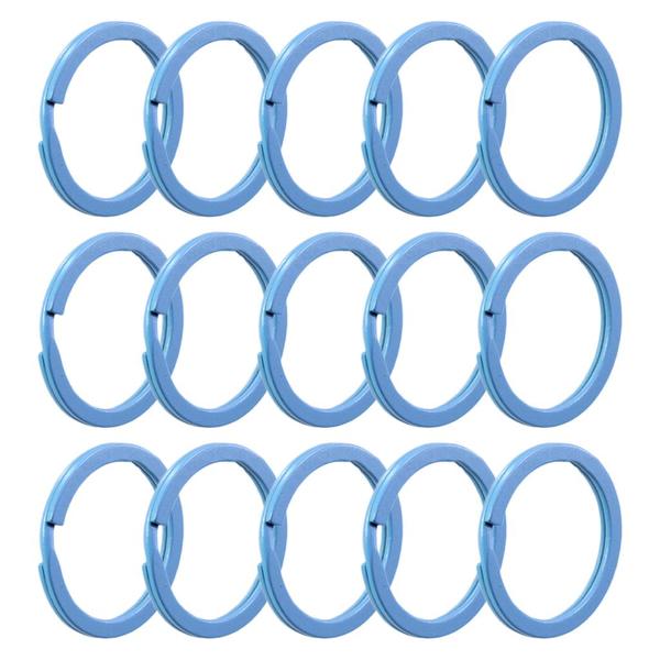 Argola 35mm Italiana Azul Bebe Reforçada Para Artesanato Chaveiro 50 Unidades - Russo Art Imagem de Argola 35mm Italiana Azul Bebe Reforçada Para Artesanato Chaveiro 50 Unidades