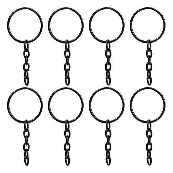 Argola c/ Corrente P/chaveiro 23mm 100 Unidades Preto - RA Imagem de Argola c/ Corrente P/chaveiro 23mm 100 Unidades Preto